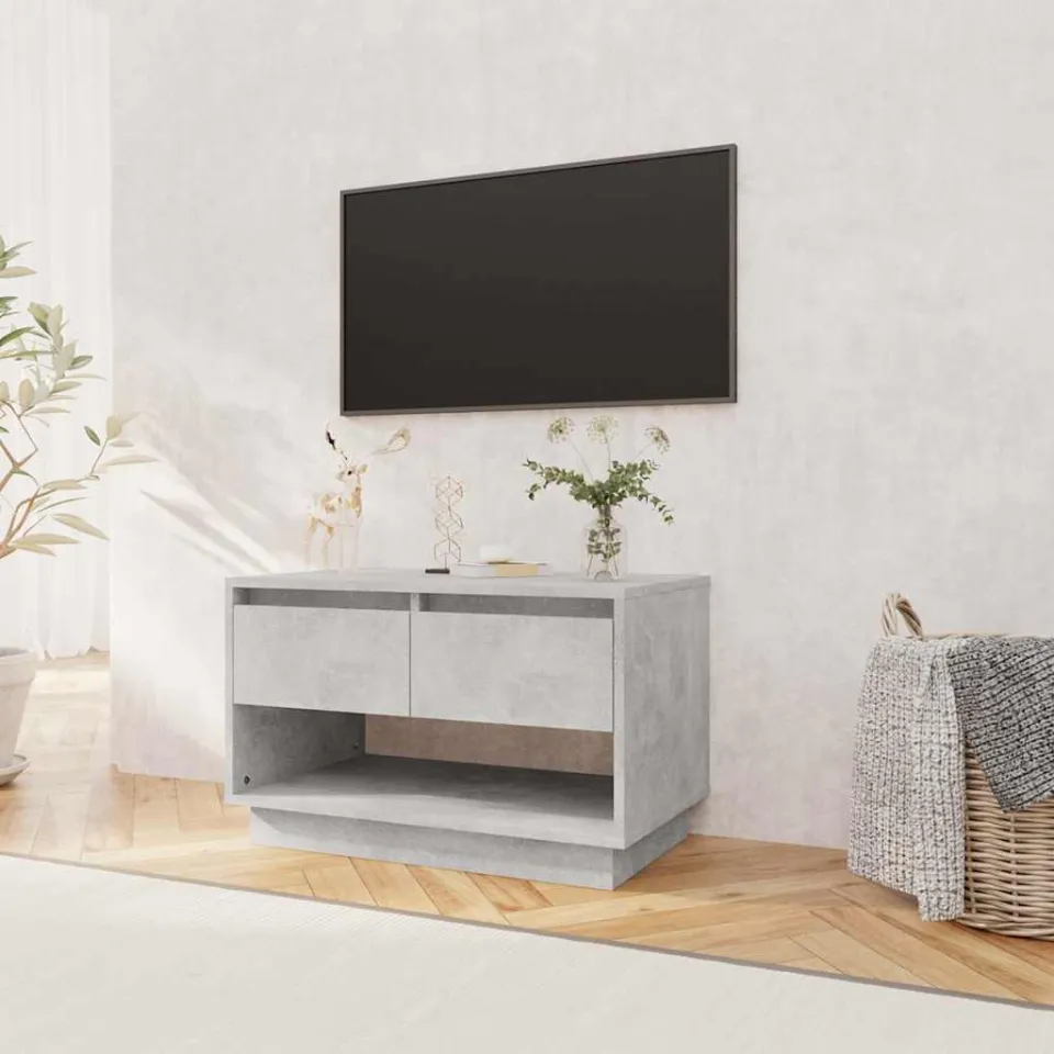 vidaXL Tv-meubel 70x41x44 cm bewerkt hout betongrijs grijs, foto 3