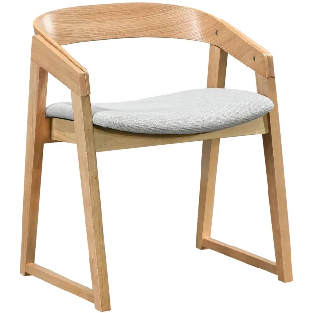 Selsey Saloss – Houten stoel licht hout / lichtgrijs