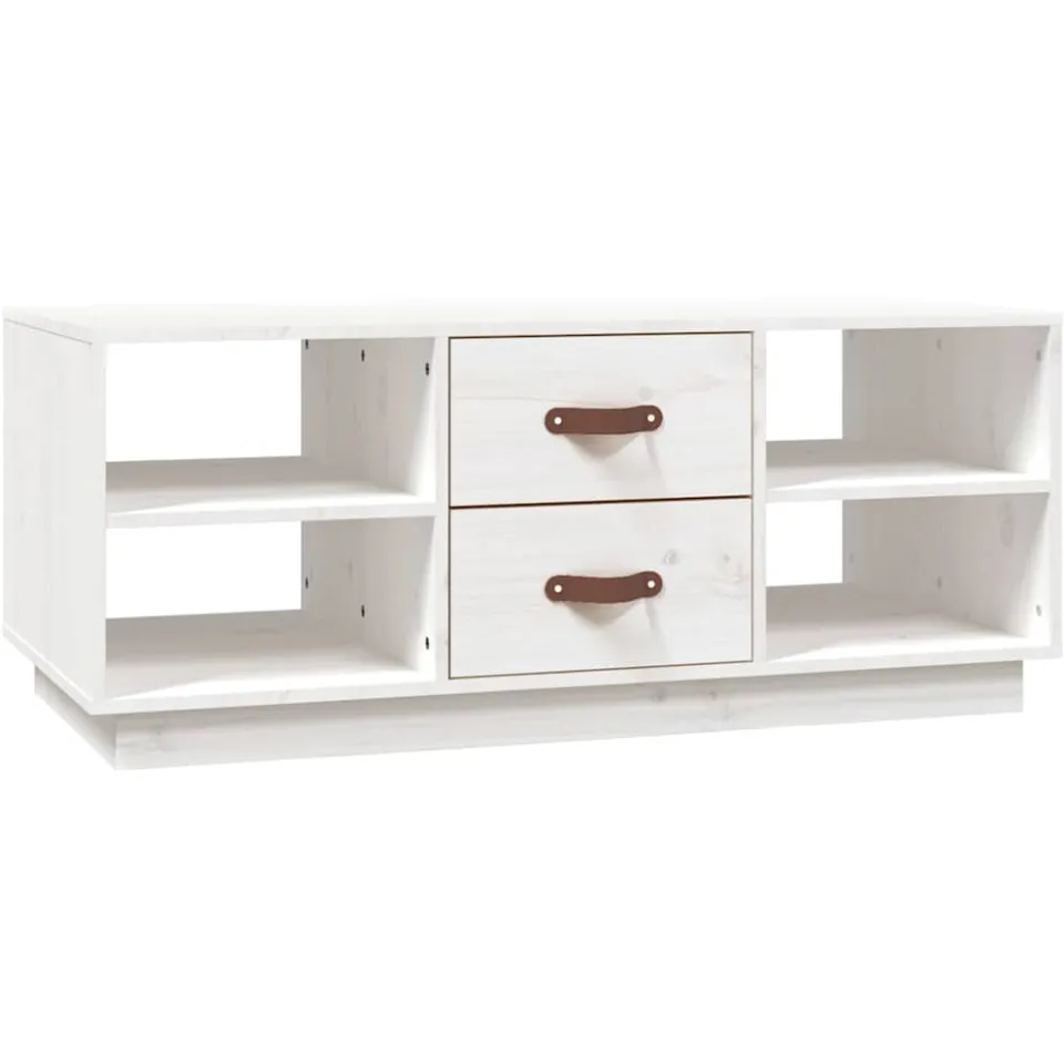 vidaXL Salontafel 100x50x41 cm massief grenenhout wit