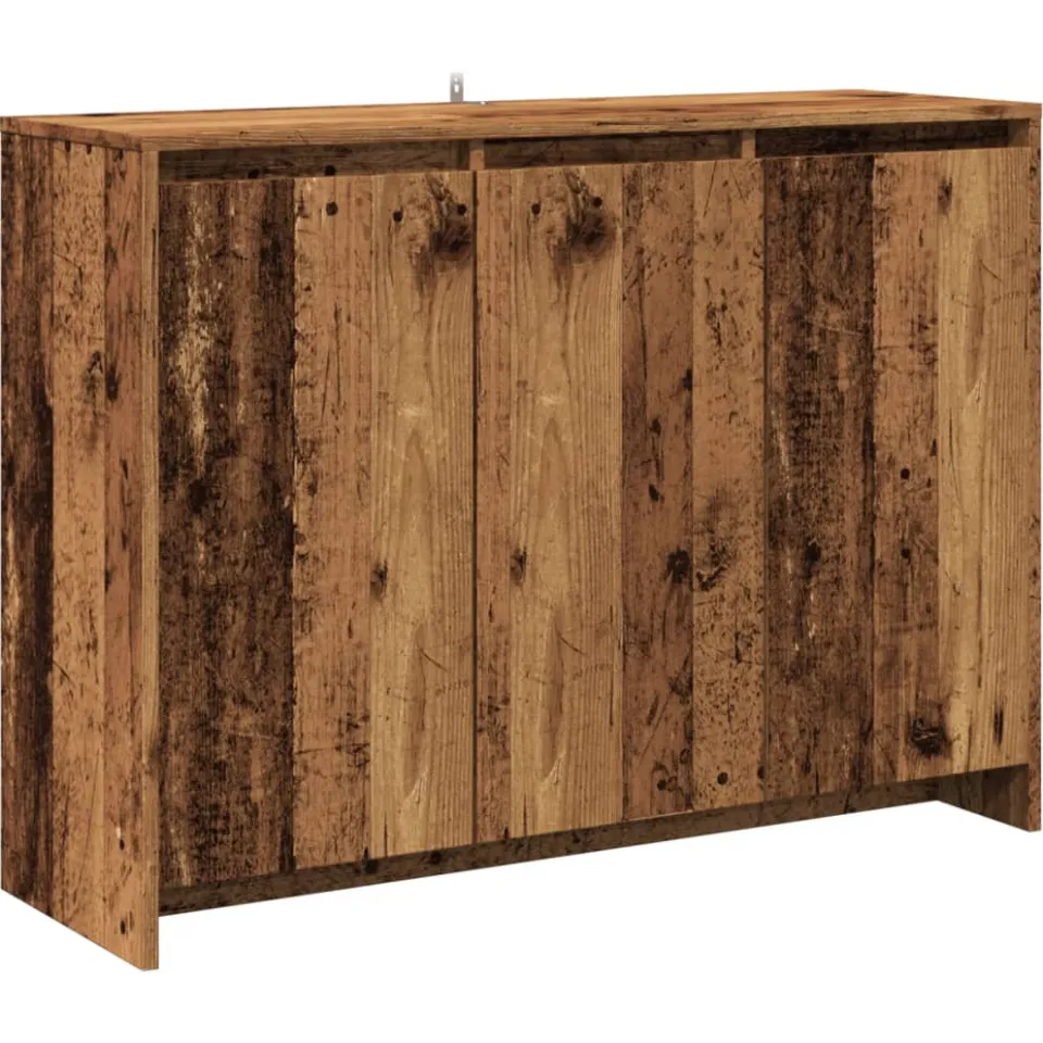 vidaXL Dressoir 102x33x75 cm bewerkt hout oud houtkleurig Bruin