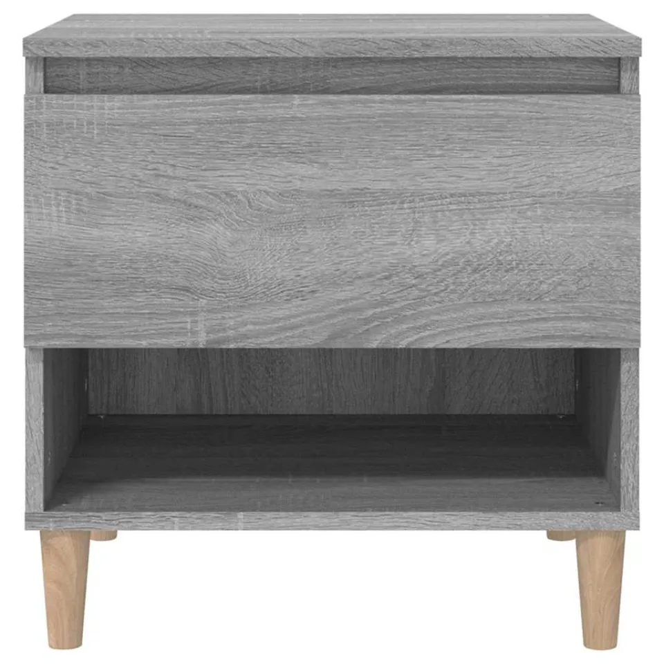 vidaXL Nachtkastjes 2 st 50x46x50 cm bewerkt hout grijs sonoma eiken, foto 3