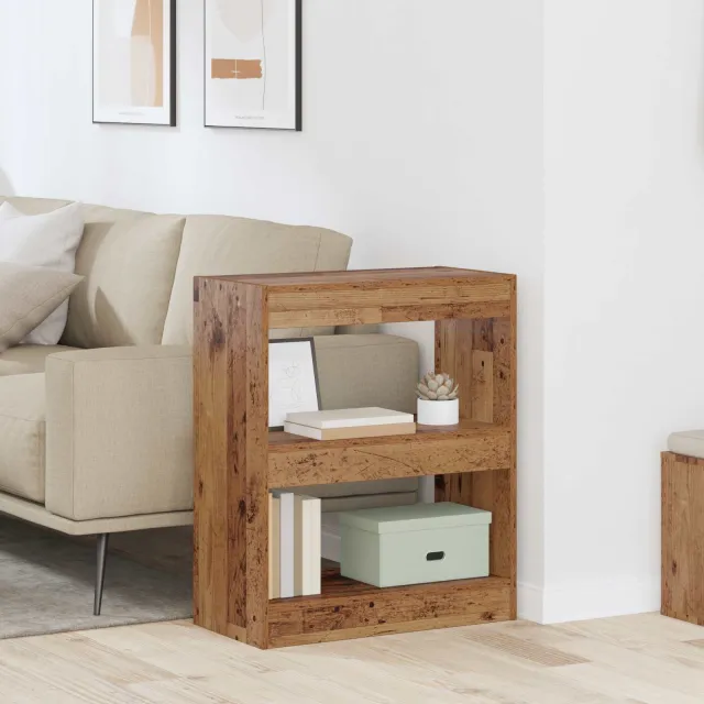 vidaXL Boekenkast 2-laags 60 x 30 x 72 cm Bewerkt hout Oudhout bruin, foto 2