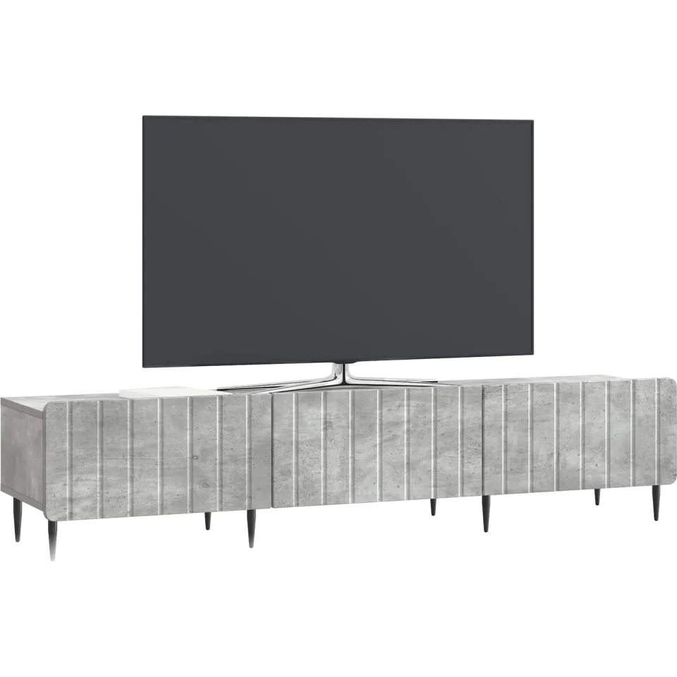 vidaXL TV-kast met lade Betongrijs 147 x 34,5 x 32 cm Bewerkt hout