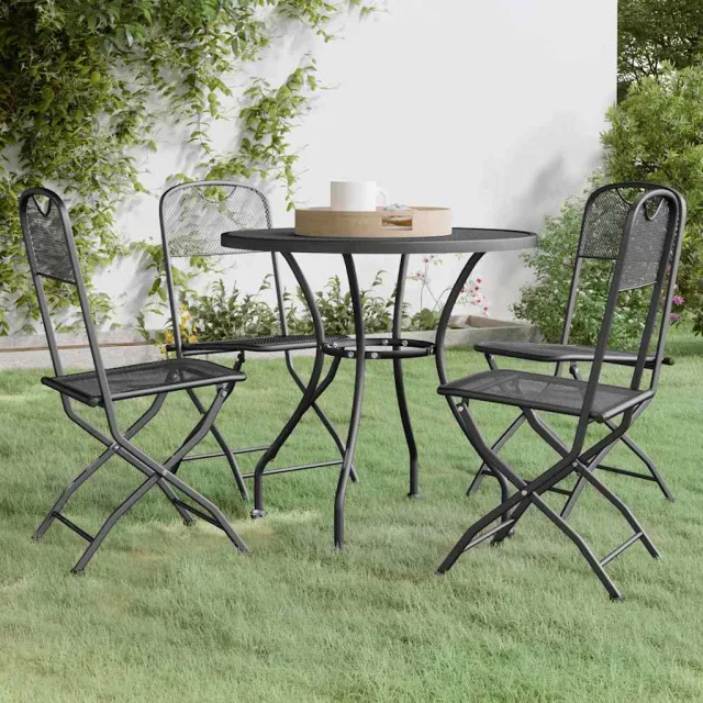 vidaXL 5-delige Tuinset metaalgaas antracietkleurig, foto 2
