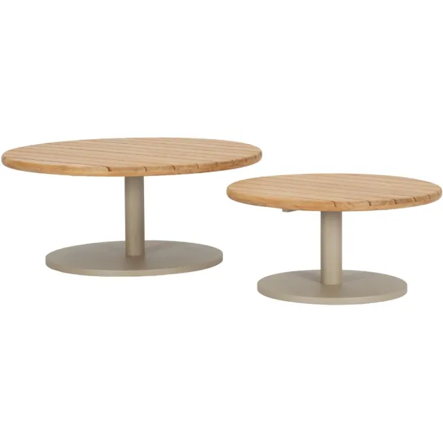 DÉJA Living Salontafel Como - Naturel/Taupe - Set Van 2