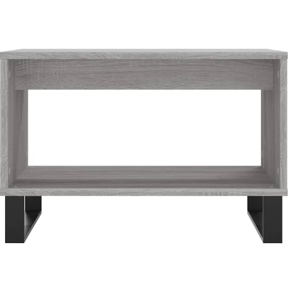 vidaXL Salontafel 60x50x40 cm bewerkt hout grijs sonoma eikenkleurig