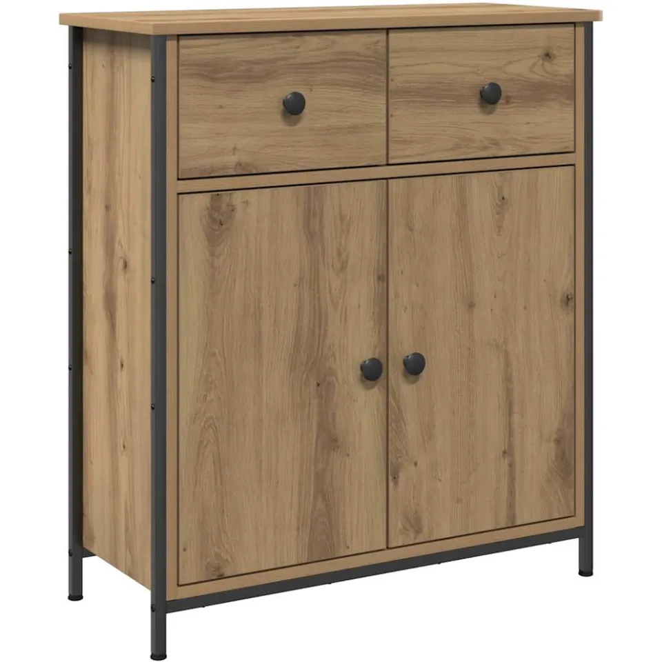vidaXL Dressoir 70x30x80 cm bewerkt hout artisanaal eikenkleur, foto 3