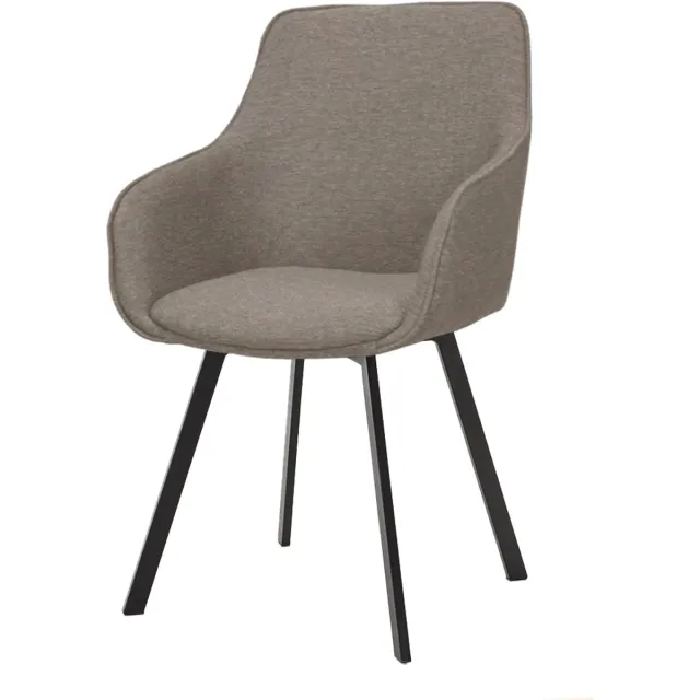 Tower Living Armstoel Borgo Bjorn 34 Beige/Grijs Draaibaar - Set van 2