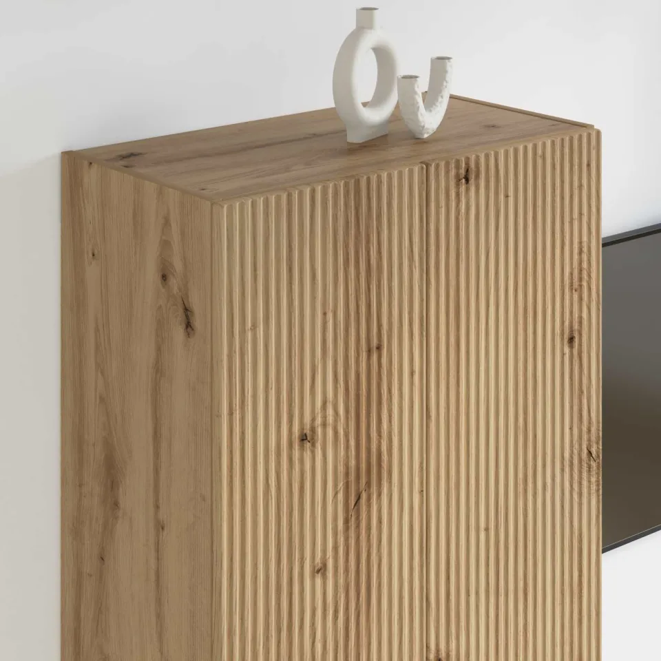 vidaXL TV-wandkast 59,5 x 31 x 100 cm Artisan Eiken Bewerkt hout, foto 4