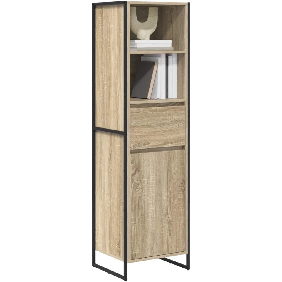 vidaXL Boekenkast Sonoma Eiken 43 x 36 x 150.5 cm Bewerkt hout