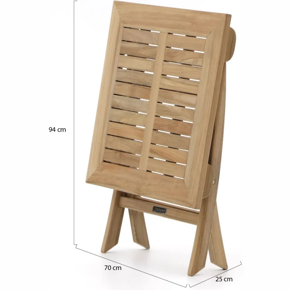 Sunyard Furniture Sunyard Preston klaptafel 70x70x75cm bruin, foto 3