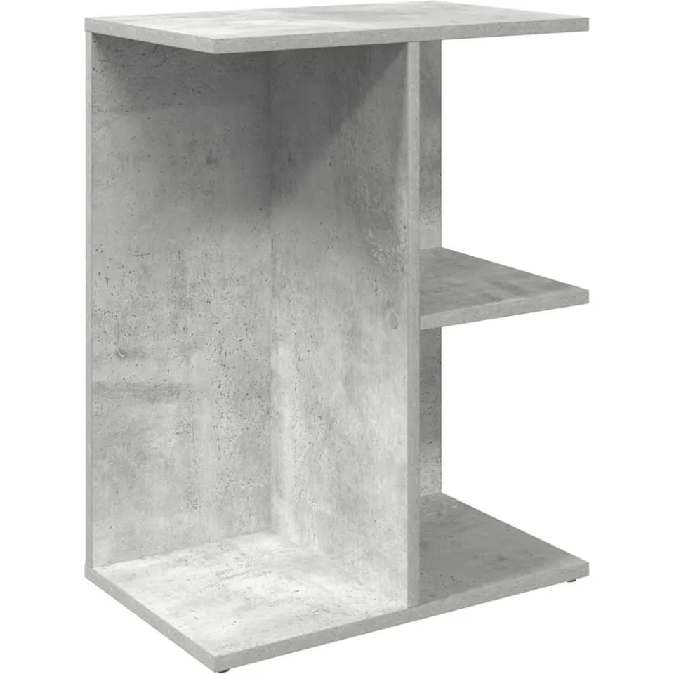 vidaXL Nachtkastjes 2 st 46,5x29x61 cm bewerkt hout betongrijs grijs, foto 4
