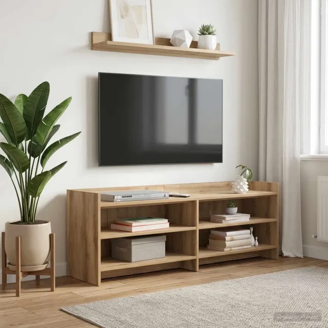 vidaXL TV-kast 135 x 33 x 47 cm Artisanaal eiken, foto 2