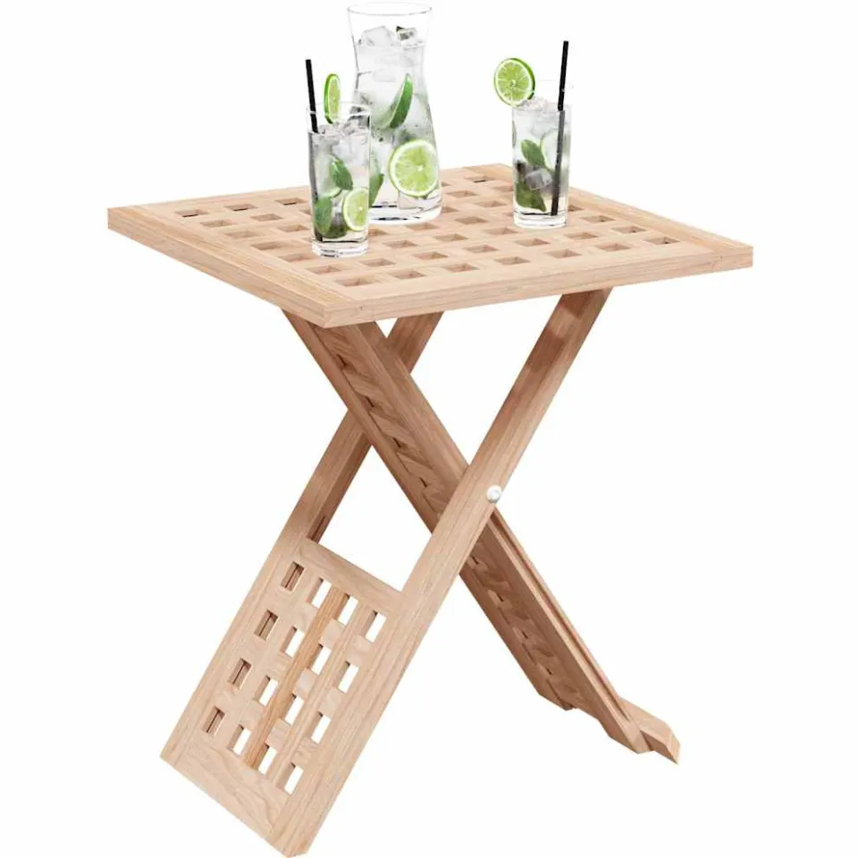vidaXL Salontafel Bruin 33 x 33 x 40,5 cm Massief Notenhout