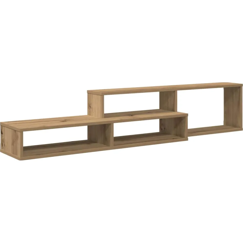 vidaXL TV-stand 150x25x28,5cm Bewerkt hout bruin