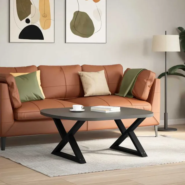 vidaXL Salontafelpoten 2 st 70x(42-43,3) cm staal zwart