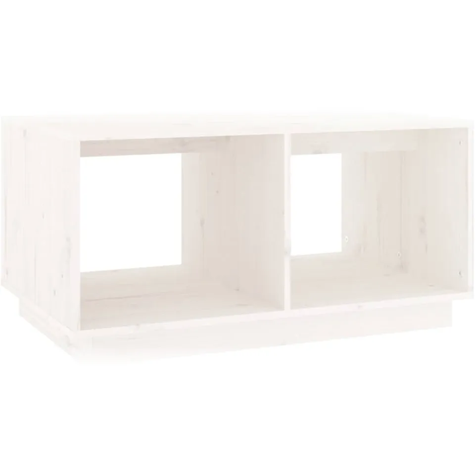 vidaXL Salontafel 80x50x40 cm massief grenenhout wit