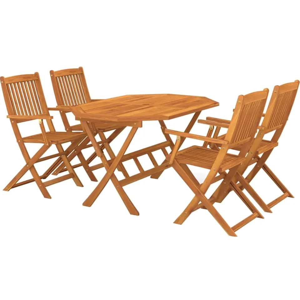 vidaXL 5-delige Tuinset massief acaciahout bruin, foto 4