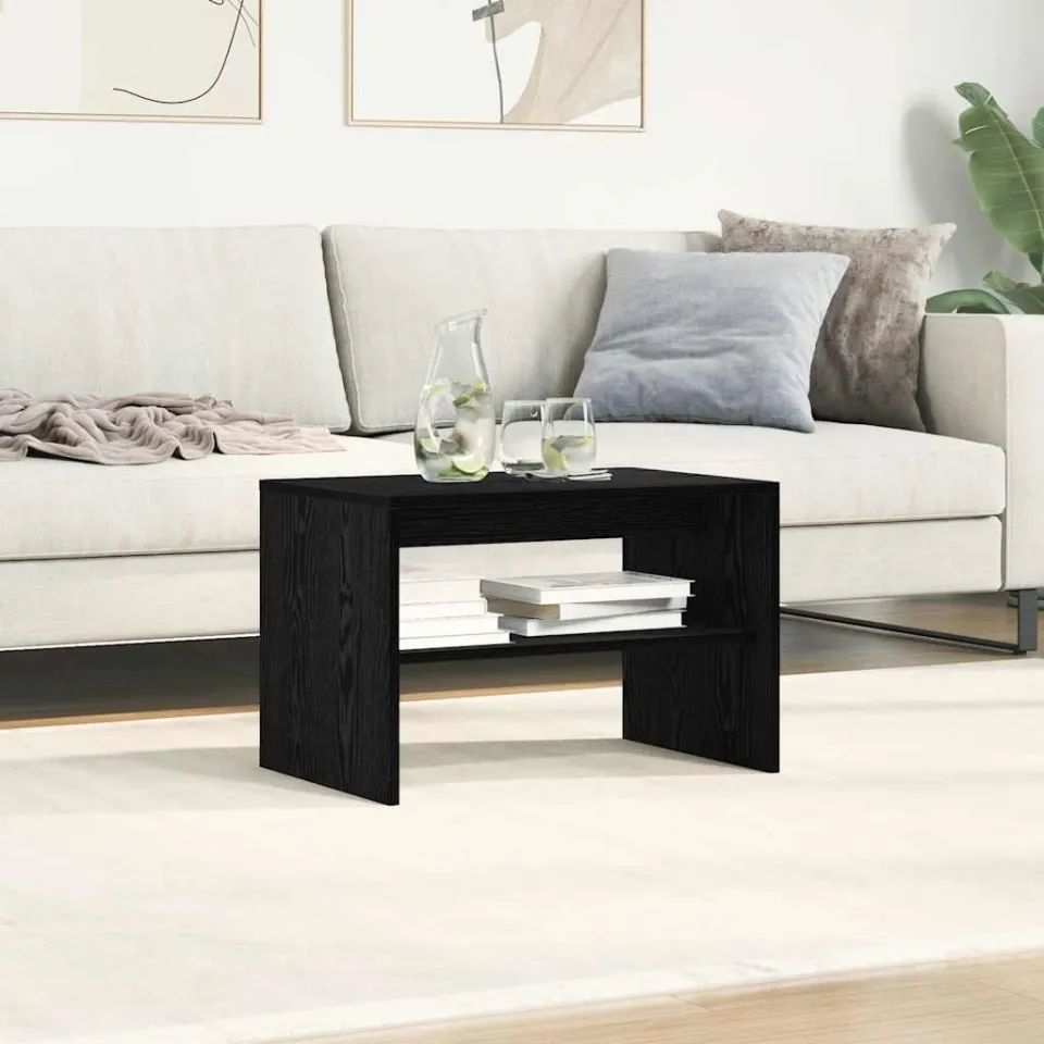 vidaXL Tv-meubel 60x40x40 cm spaanplaat zwart eikenkleurig, foto 4