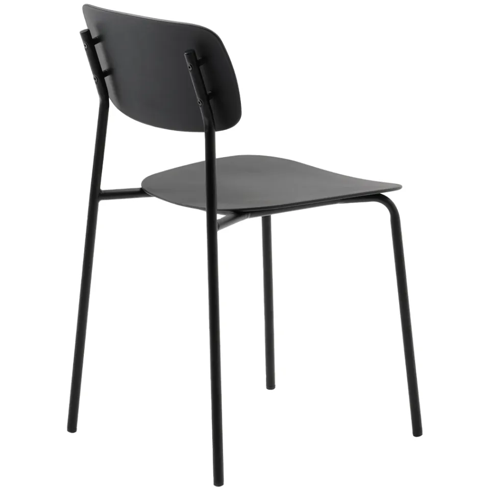Olivine Julan kunststof eetkamerstoel zwart, foto 3