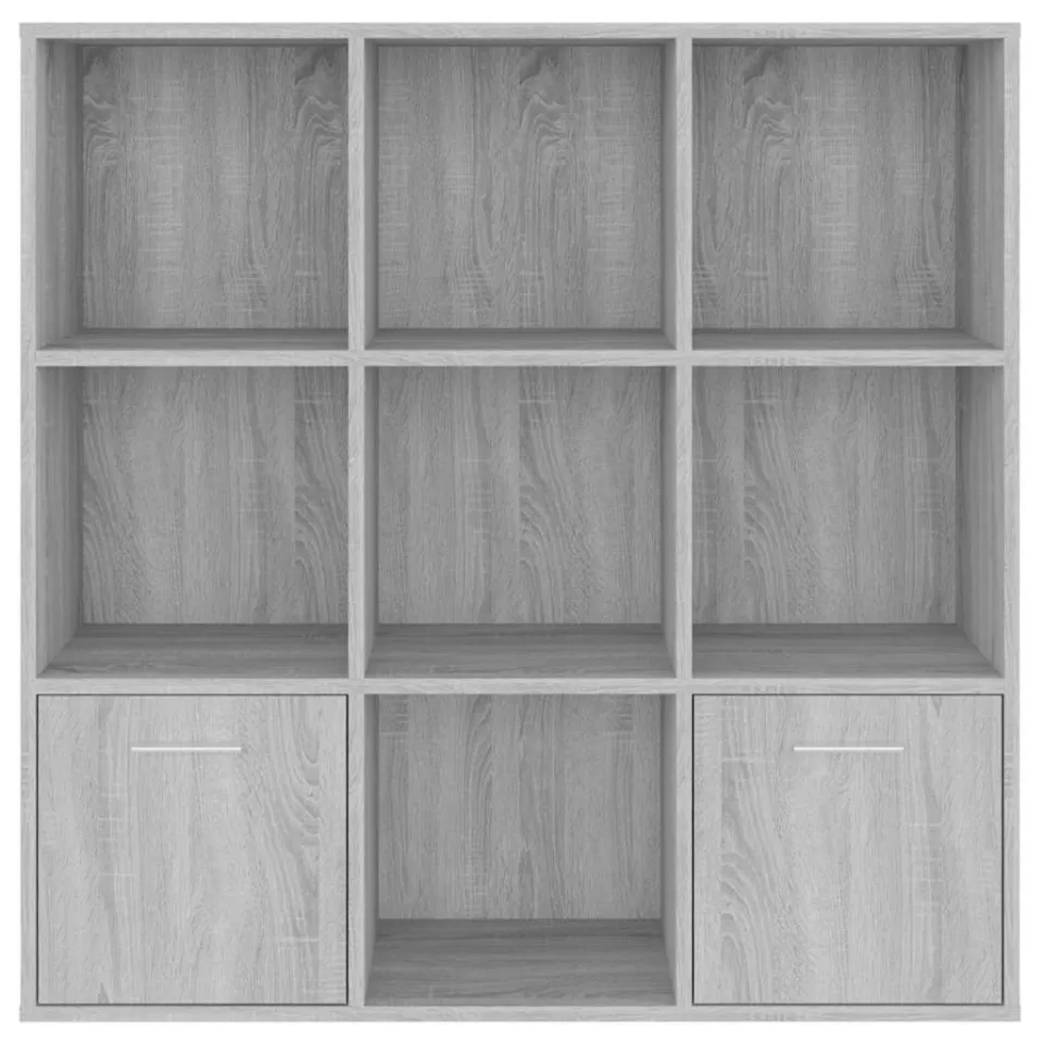vidaXL Boekenkast 98x30x98 cm grijs sonoma eikenkleurig, foto 4