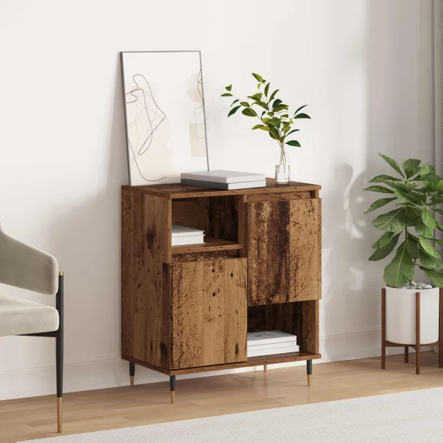 vidaXL Dressoir Oudhout 60 x 35 x 70 cm Bruin