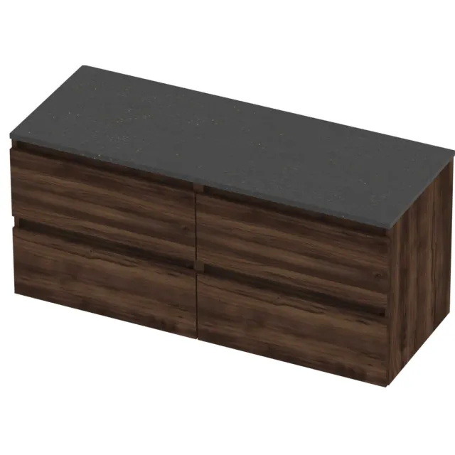 Basic-Line Deck 46 Badmeubelset Greeploos 120x46x58 cm D46bseba2x60 Barista Oak Blue Stone Grijs