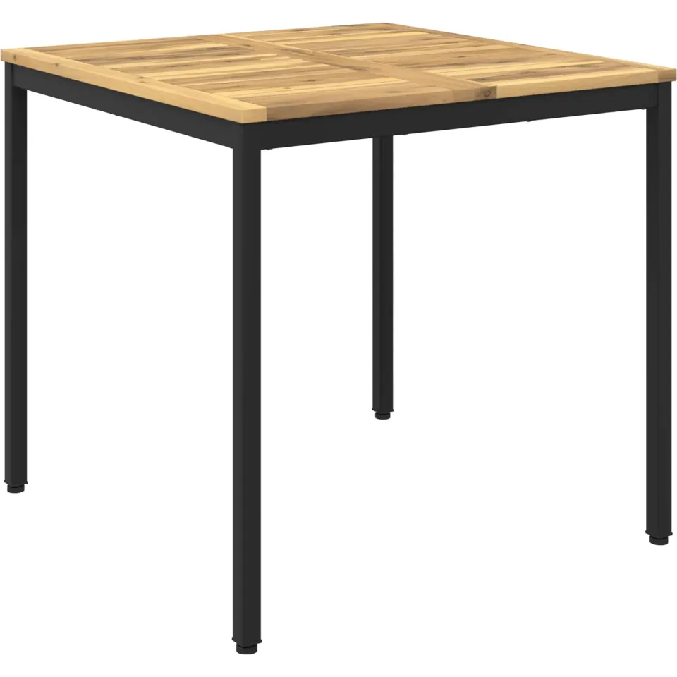 vidaXL Tuindiner tafel NAARDEN Whitewash en zwart 80 x 80,5 x 75 cm, foto 3