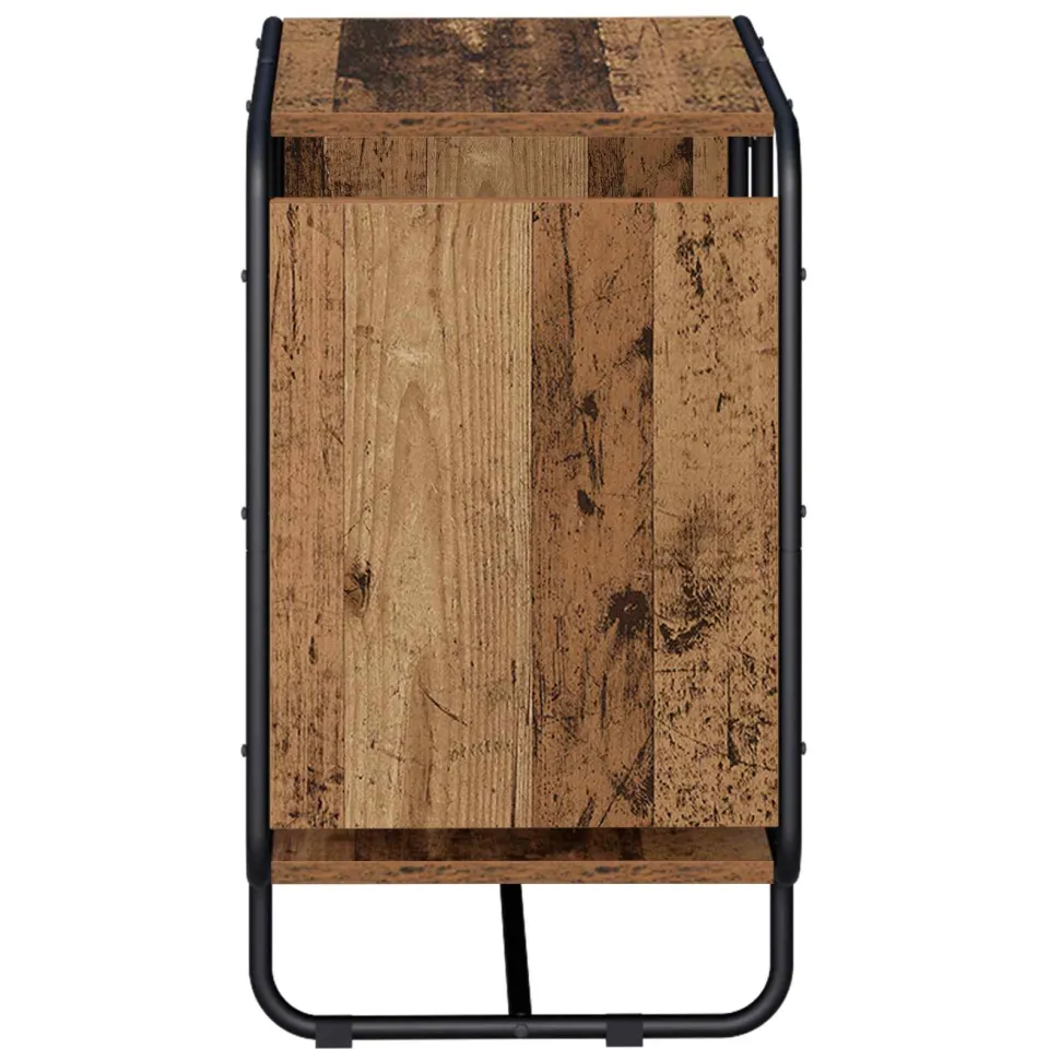 vidaXL Dressoir Oud hout 60 x 37.5 x 64.5 cm Bewerkt hout bruin, foto 4
