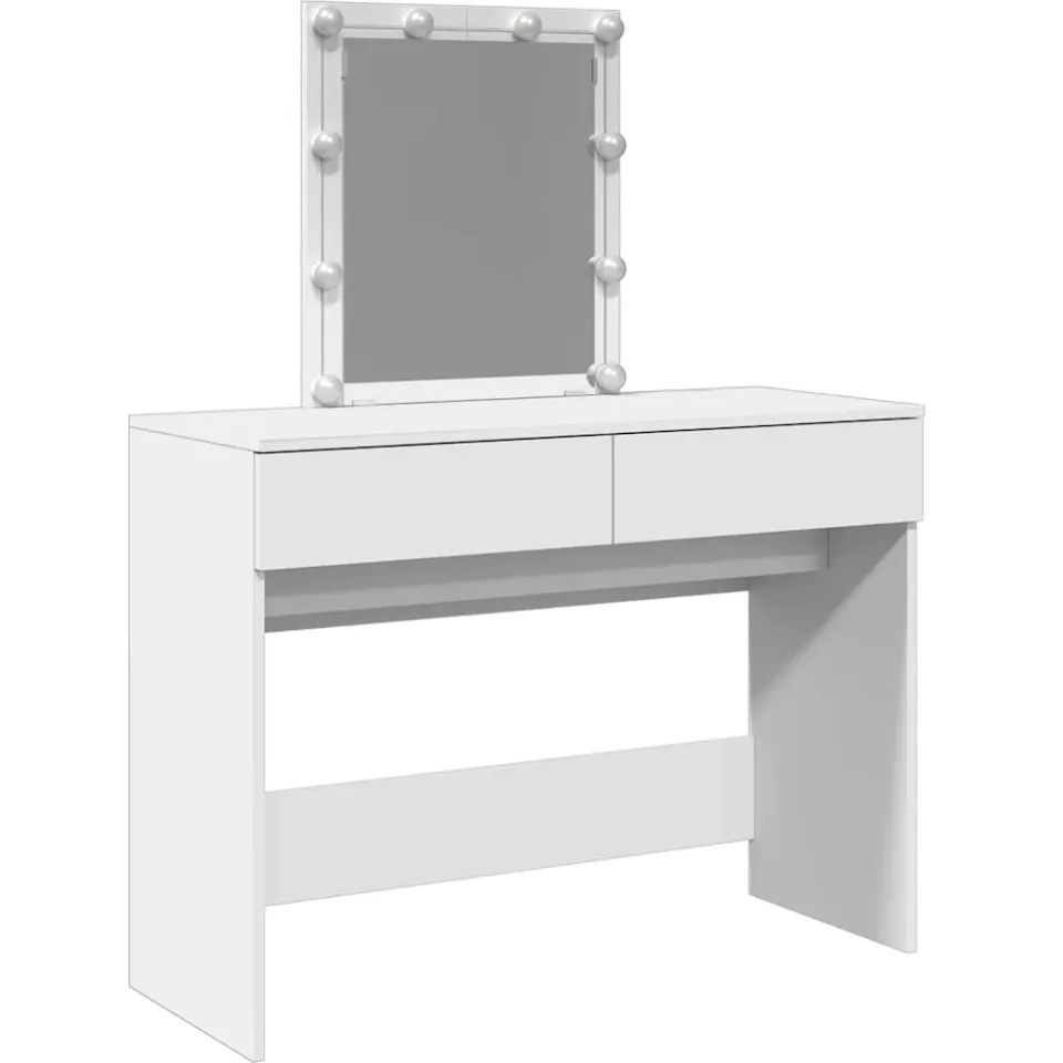 vidaXL Kaptafel met LED 100x40x130 cm wit