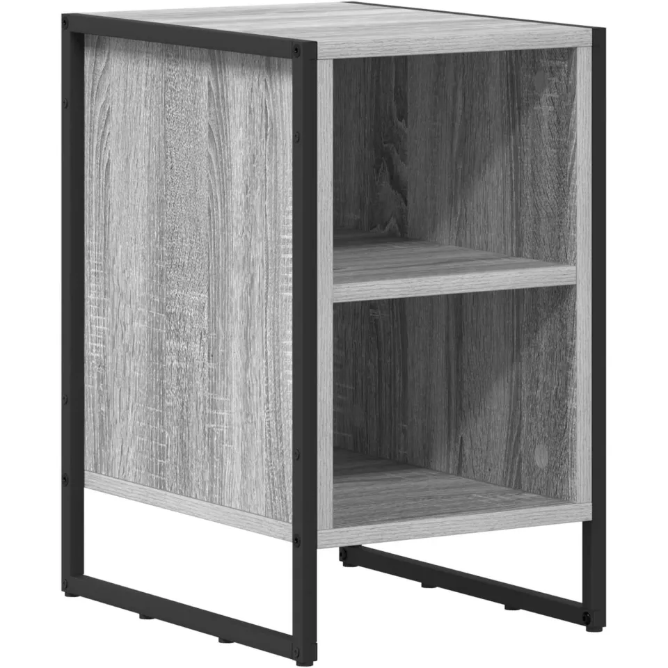 vidaXL Nachtkastje Grijs Sonoma 39.5 x 30 x 50 cm Bewerkt hout, foto 3