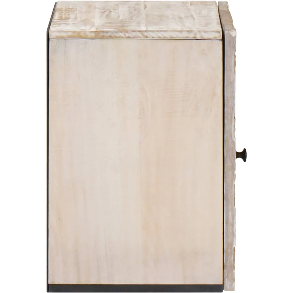 vidaXL Badkamer Hangkast Wit 38 x 33,5 x 48 cm Massief Mango Hout, foto 4