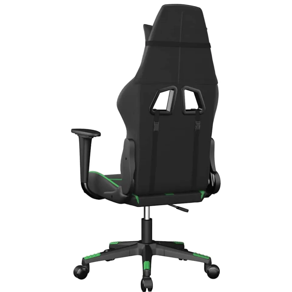 vidaXL Gamestoel kunstleer zwart en groen, foto 4