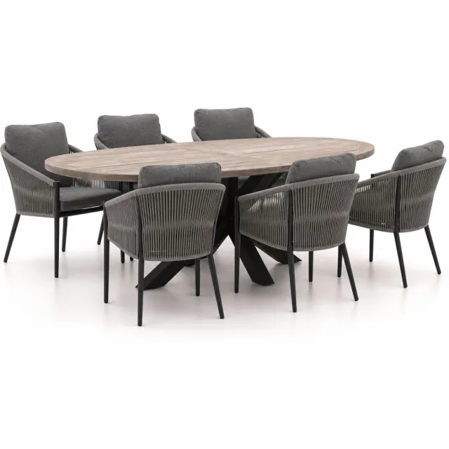 Bellagio tuinmeubelen Bellagio Mineo/ROUGH-Y Ellips 240cm dining tuinset 7-delig, foto 2