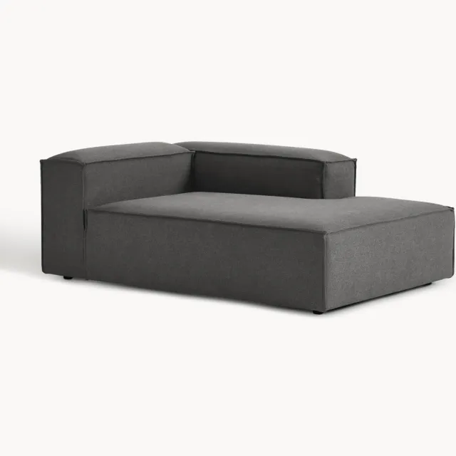 Westwing Collection Chaise longue hoekmodule Lennon antraciet