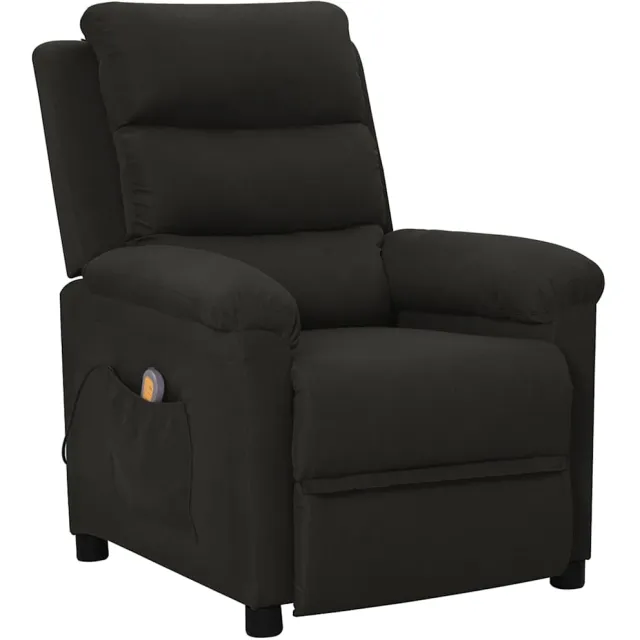 vidaXL Massagestoel stof zwart