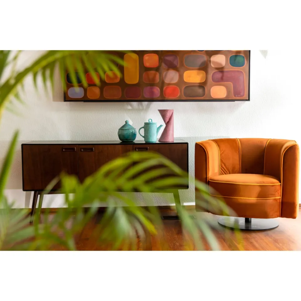 Dutchbone fauteuil Flower oranje, foto 5