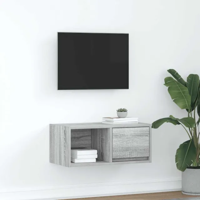 vidaXL TV-meubel 60x31x25,5 cm bewerkt hout grijs sonoma eikenkleurig, foto 2