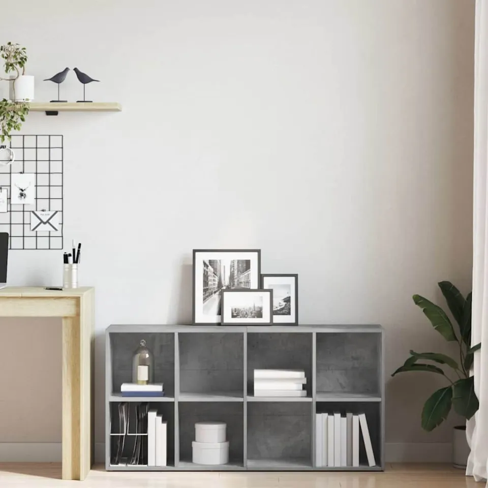 vidaXL Boekenkast/dressoir 66x30x130 cm bewerkt hout betongrijs grijs, foto 2