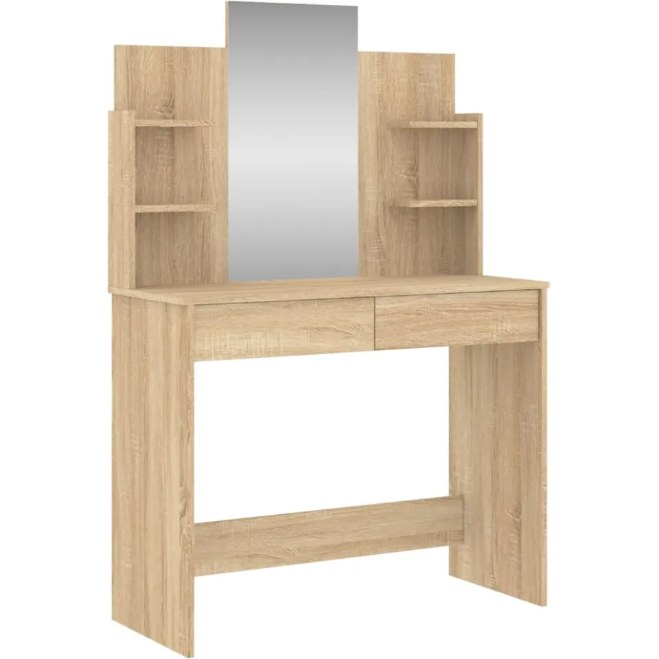 vidaXL Kaptafel met spiegel 96x39x142 cm sonoma eikenkleurig, foto 3