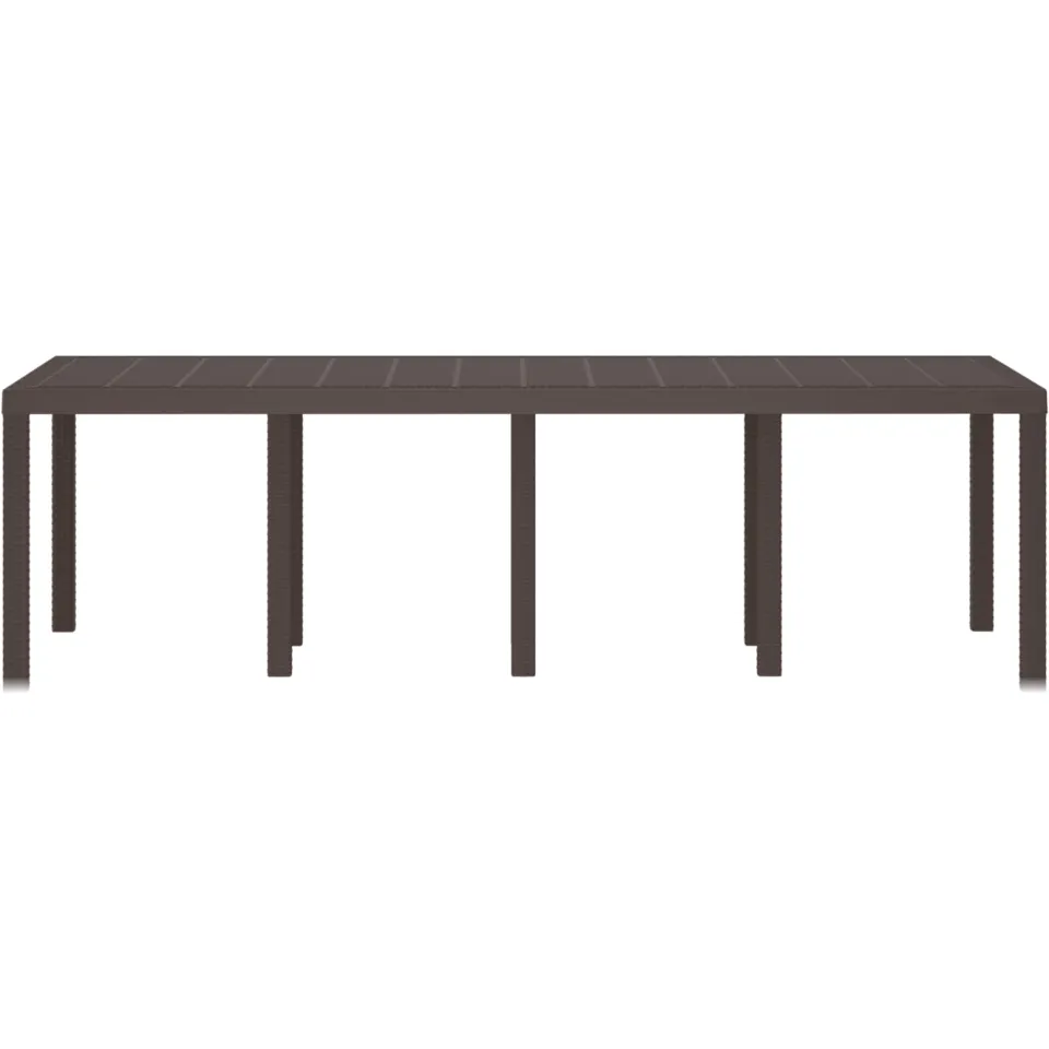 vidaXL Tuinstafel Bruin 250 x 100 x 73 cm poly rattan, foto 4