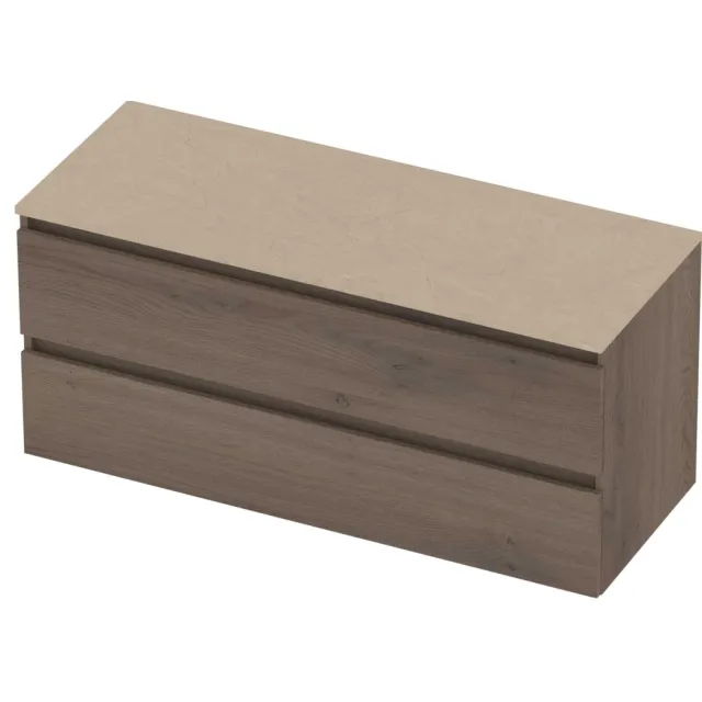 Basic-Line Deck 46 Badmeubelset Greeploos 120x46x58 cm D46SSEDO120 Dusk Oak Sand Stone Beige