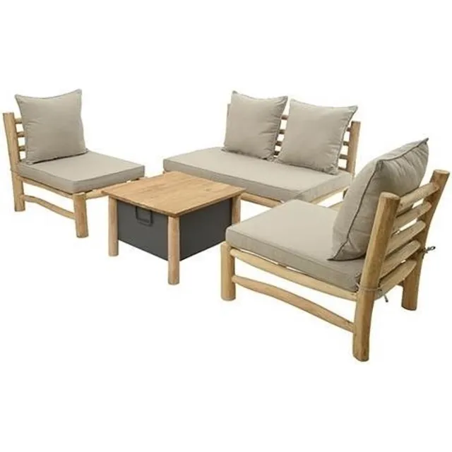 Buitengewoon Boet Havana Loungeset Teak Bruin