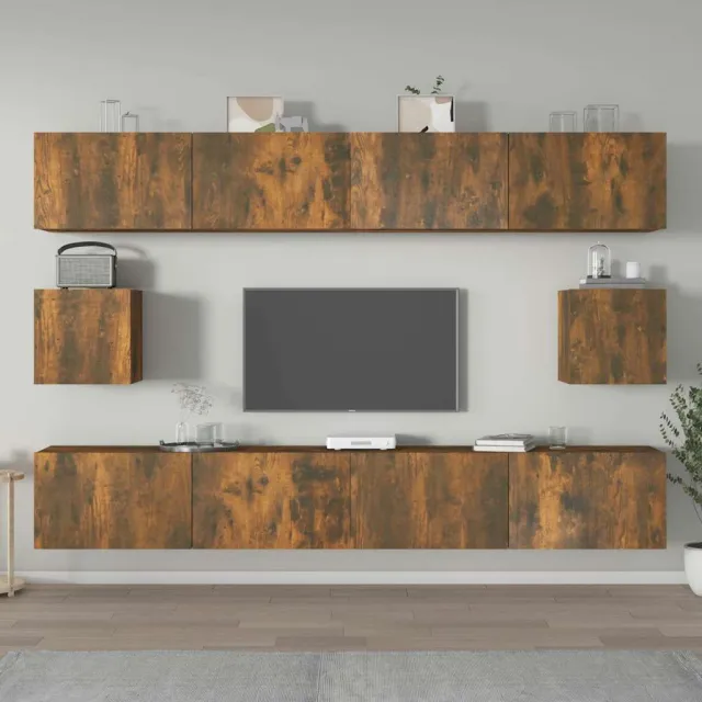 vidaXL 6-delige Tv-meubelset bewerkt hout gerookt eikenkleurig, foto 2