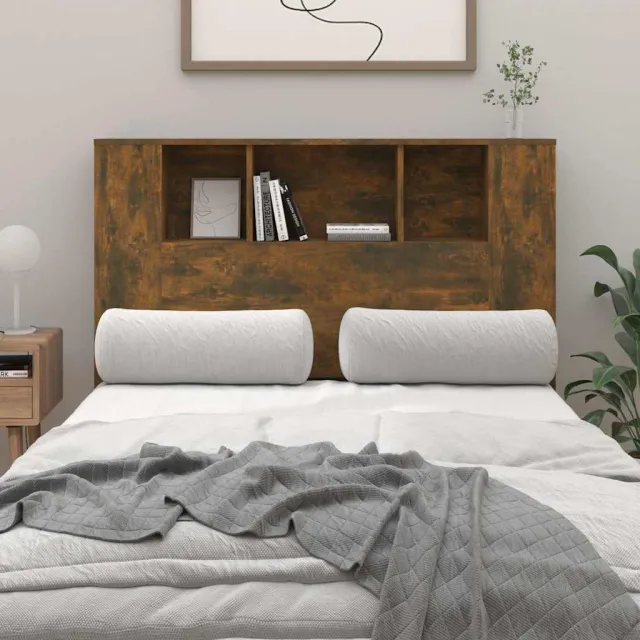 vidaXL Hoofdbordkast 120x18,5x102,5 cm gerookt eikenkleurig Bruin