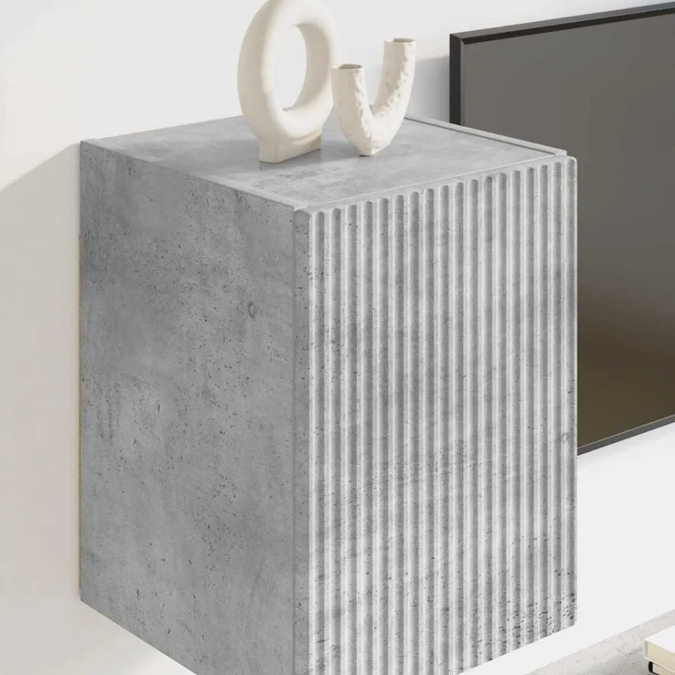 vidaXL TV Wandkast 30 x 31 x 40 cm Betongrijs Bewerkt hout grijs, foto 4