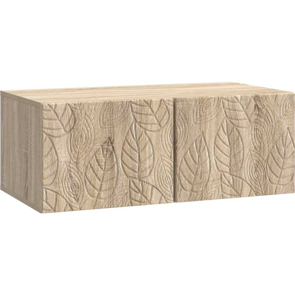 vidaXL Wandbeugel TV-kast 98 x 31 cm Sonoma Eiken Bewerkt hout Bruin