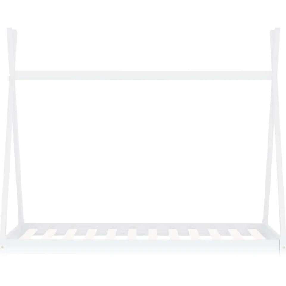 vidaXL Kinderbedframe massief grenenhout wit 90x200 cm, foto 3