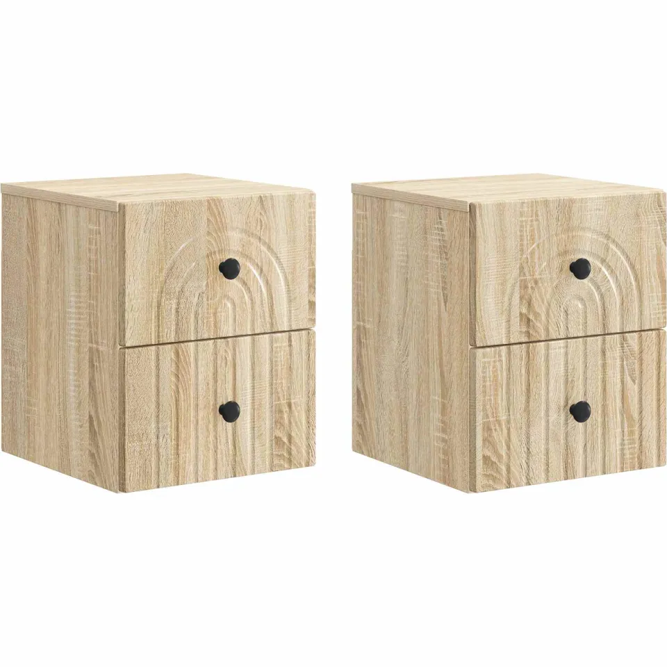 vidaXL Wandbeugel Bedkast 2 st Sonoma Eiken 33 x 34,5 x 40 cm, foto 3