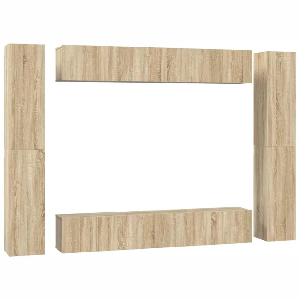 vidaXL 10-delige Tv-meubelset bewerkt hout sonoma eikenkleurig, foto 3